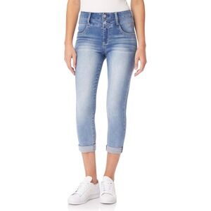 WallFlower Women Juniors InstaSoft High-Rise Sassy Fit Skinny Crop Jeans Mel 22